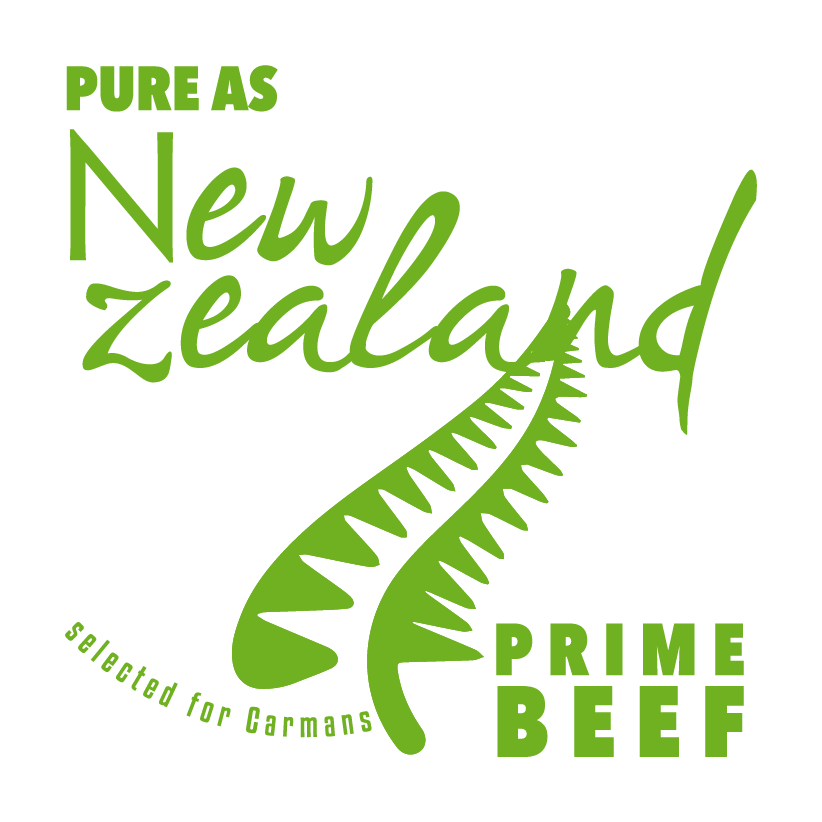 Nieuw-Zeelands Prime beef logo carmans